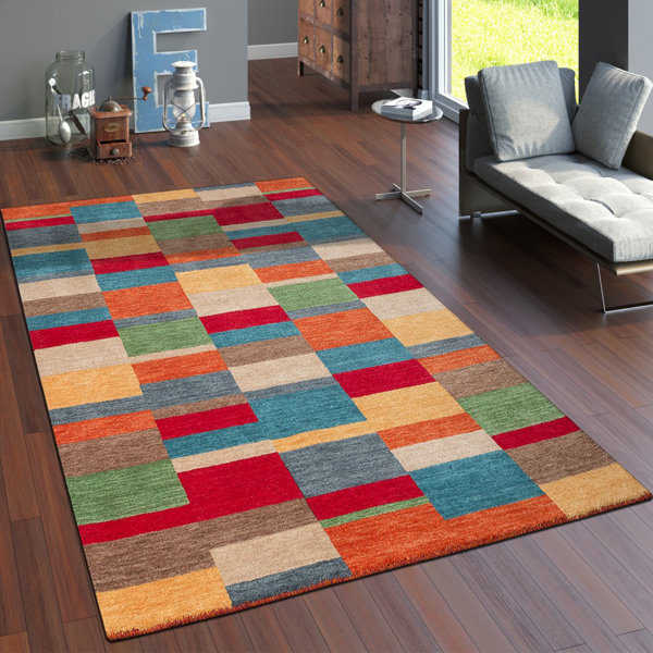 Corrigan Studio Debi Wool Red/Blue/Orange Rug & Reviews Wayfair.co.uk